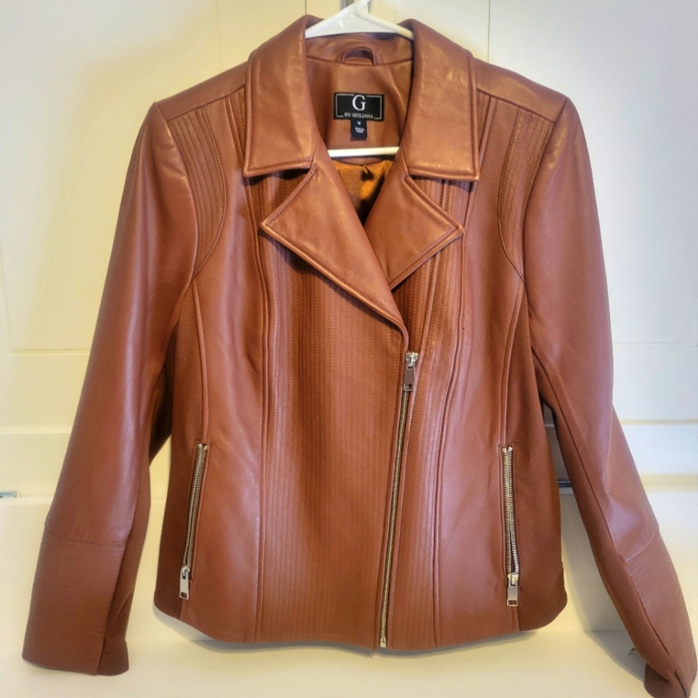 G by Giuliana leather moto jacket.